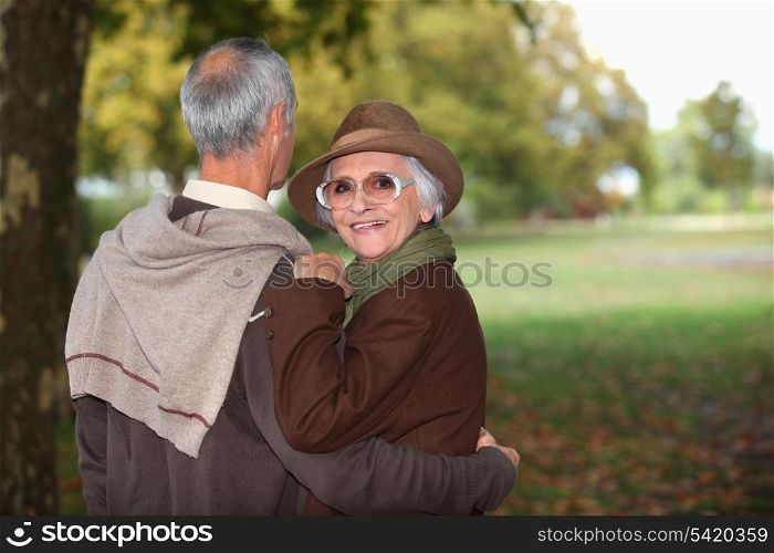 Couple in a park