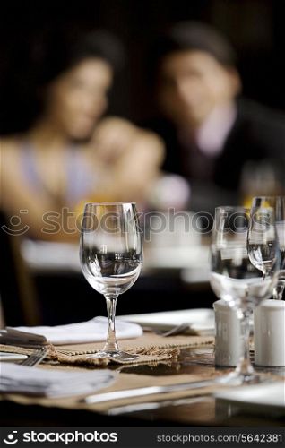 Couple in a restaurant