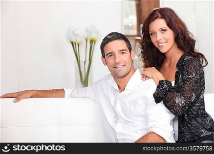 couple in a sofa