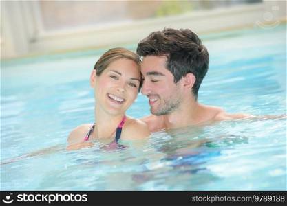 Couple in a swimming pool