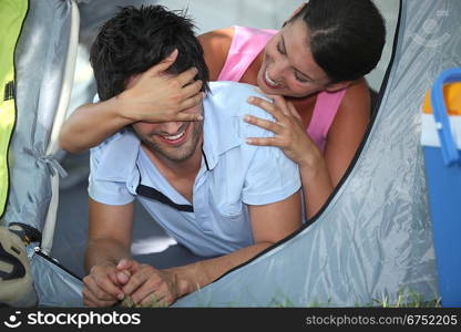 Couple in a tent