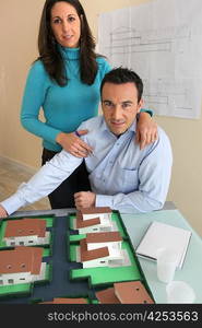 Couple in architect firm