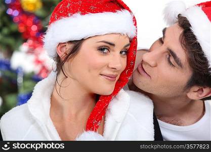 Couple in Christmas