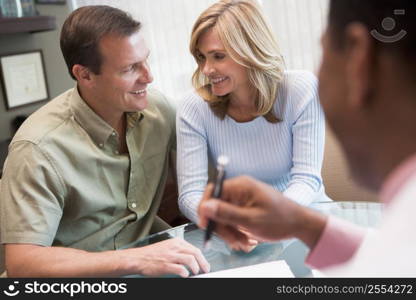 Couple in consultation at IVF clinic (selective focus)