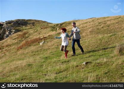 Couple in countryside