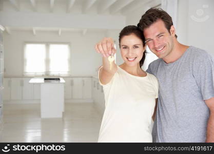 Couple in new home