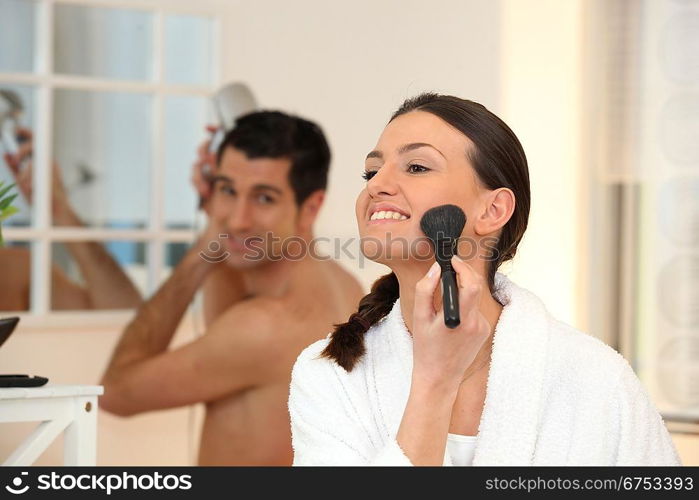 couple in the bathroom