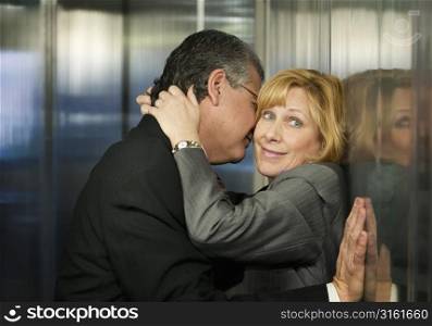 Couple in the elevator