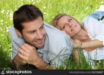 couple in the grass