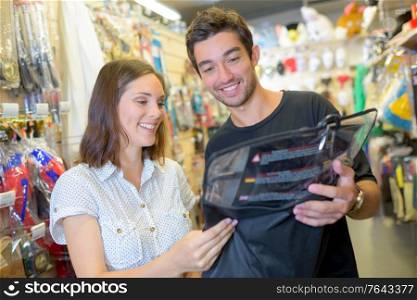 couple in the variety shop