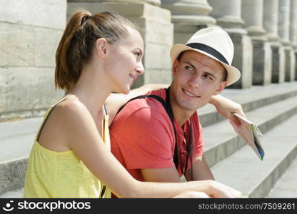 couple is on holiday trip