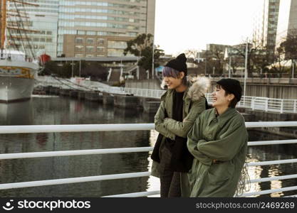 couple laughing