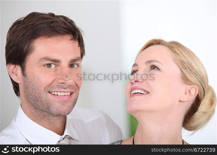 Couple laughing