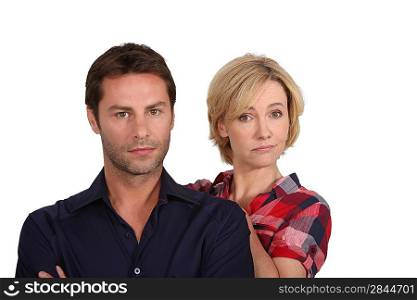Couple looking disappointed