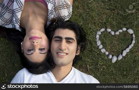 Couple lying down together