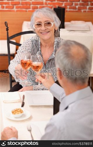 Couple making a toast