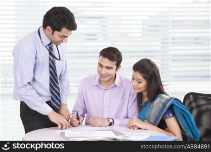 Couple meeting with financial advisor