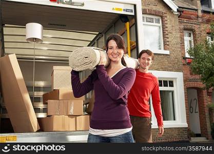 Couple Moving into New Home
