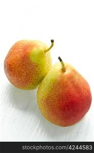 couple of pear on white