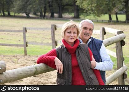 Couple on a ranch