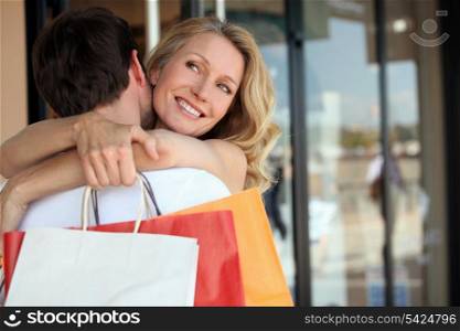 Couple on a shopping trip