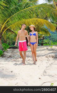 Couple on a tropical beach