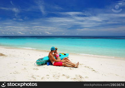 Couple on a tropical beach