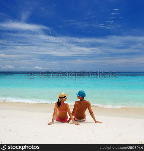 Couple on a tropical beach