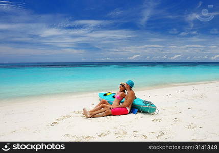 Couple on a tropical beach