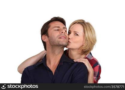 Couple on a white background