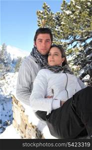 couple on a winter vacation