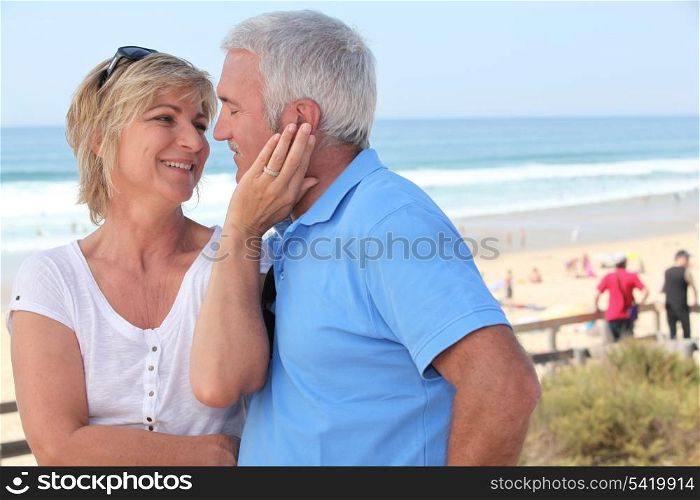 Couple on beach front