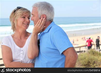 Couple on beach front