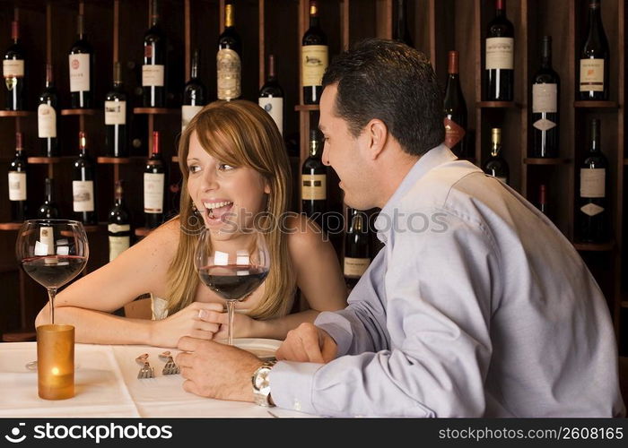 Couple on dinner date