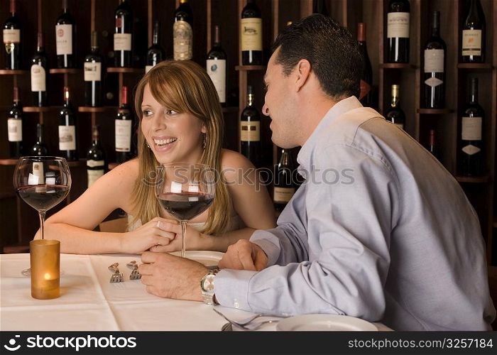 Couple on dinner date