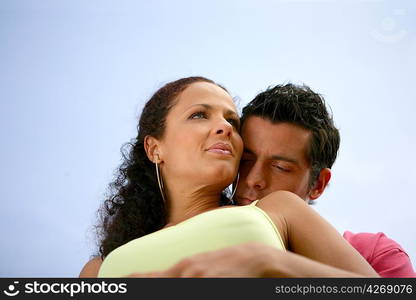 Couple on romantic beach