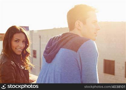 Couple on roof top
