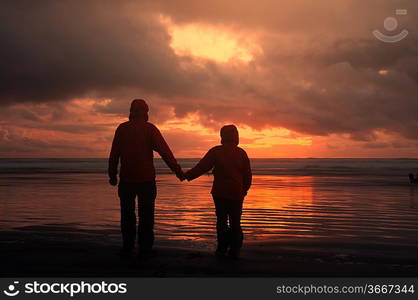 Couple on sunset