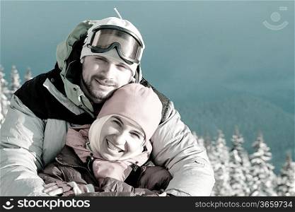 couple on winter vacation