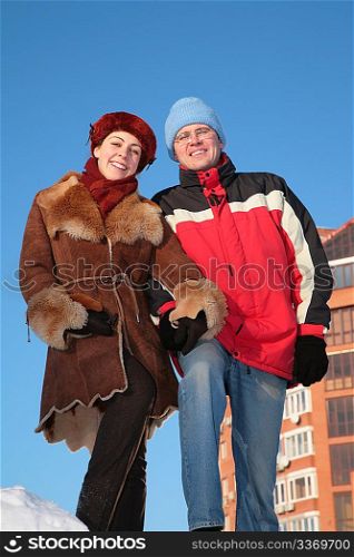 couple outdoor in winter