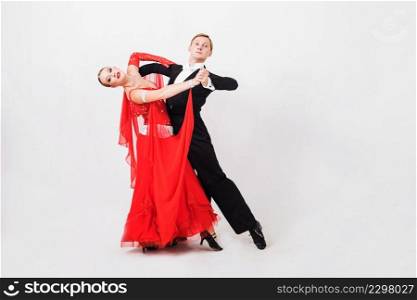 couple performing ballroom dance
