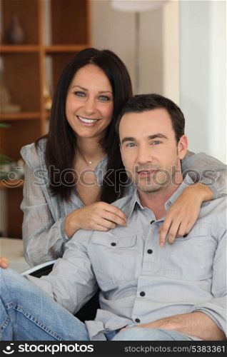 Couple posing for picture