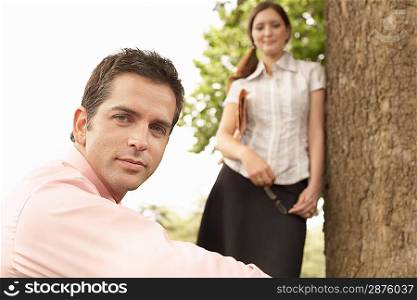 Couple Relaxing in the Park