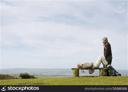 Couple Relaxing on a Park Bench