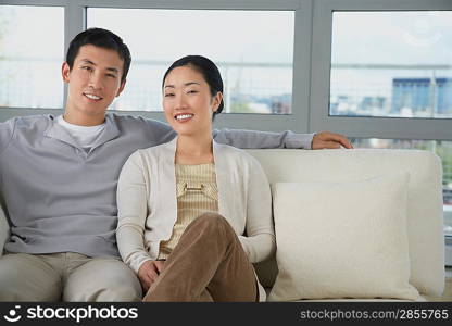 Couple Relaxing on Couch