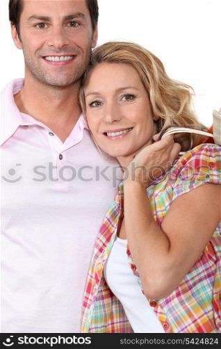 Couple returning from shopping trip