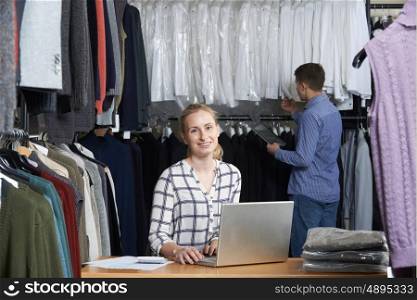 Couple Running On Line Fashion Business