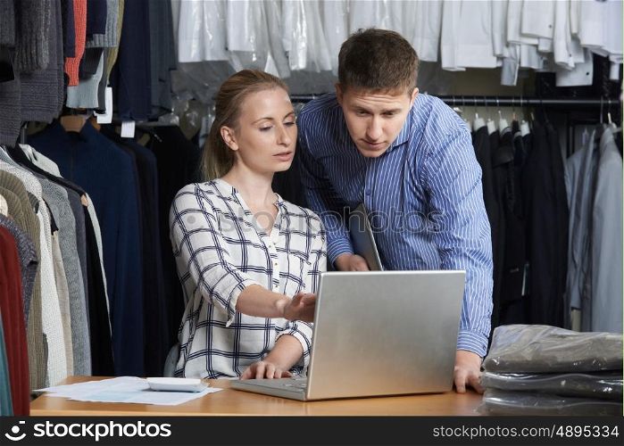 Couple Running On Line Fashion Business