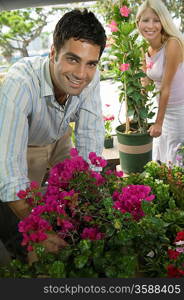 Couple Selecting Plants