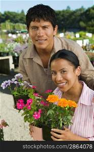 Couple Shopping at Plant Nursery